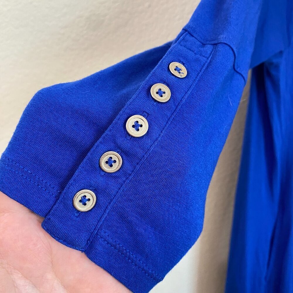 Soft Surroundings Pirouette Maxi Dress Sapphire Blue Size Large Made in Peru - Picture 4 of 9